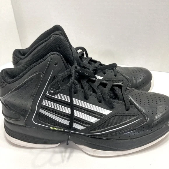 Adidas Adizero black high top basketball shoes